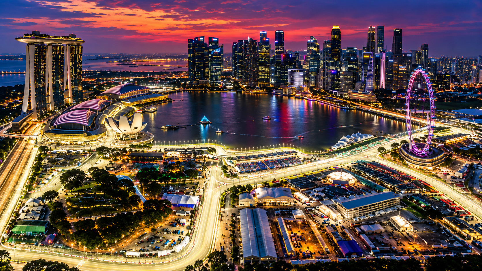 حلبة مارينا باي في سنغافورة Marina Bay Street Circuit