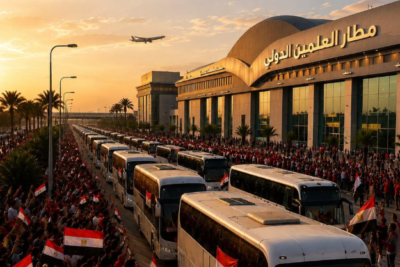 استقبال تاريخي لبعثة منتخب مصر بعد مونديال 2026.. الجماهير تهتف «شرفتونا» في مطار العلمين