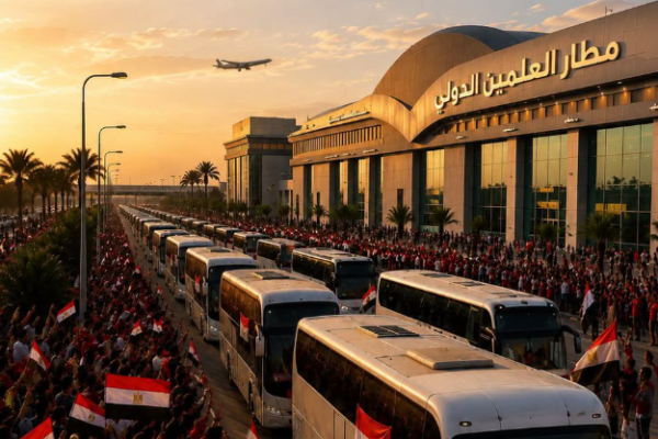استقبال تاريخي لبعثة منتخب مصر بعد مونديال 2026.. الجماهير تهتف «شرفتونا» في مطار العلمين