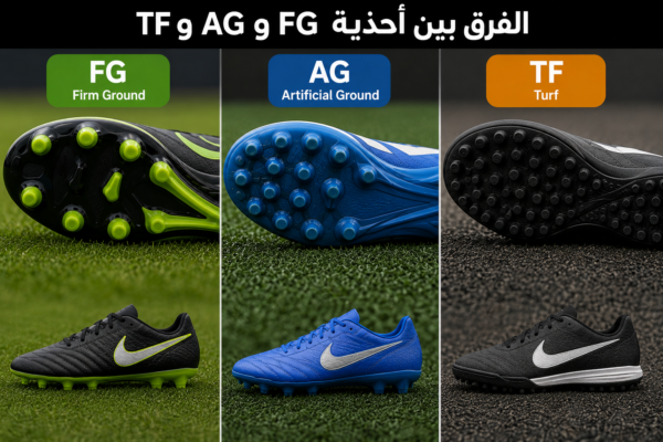 الفرق بين أحذية FG و AG و TF