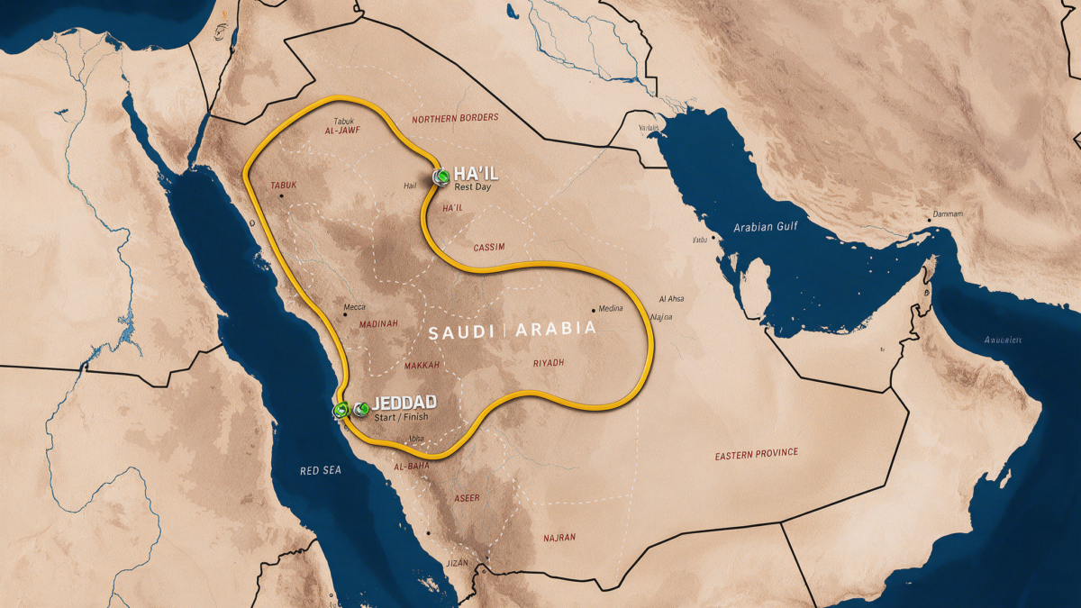 خريطة ومسار رالي داكار 2027 في السعودية